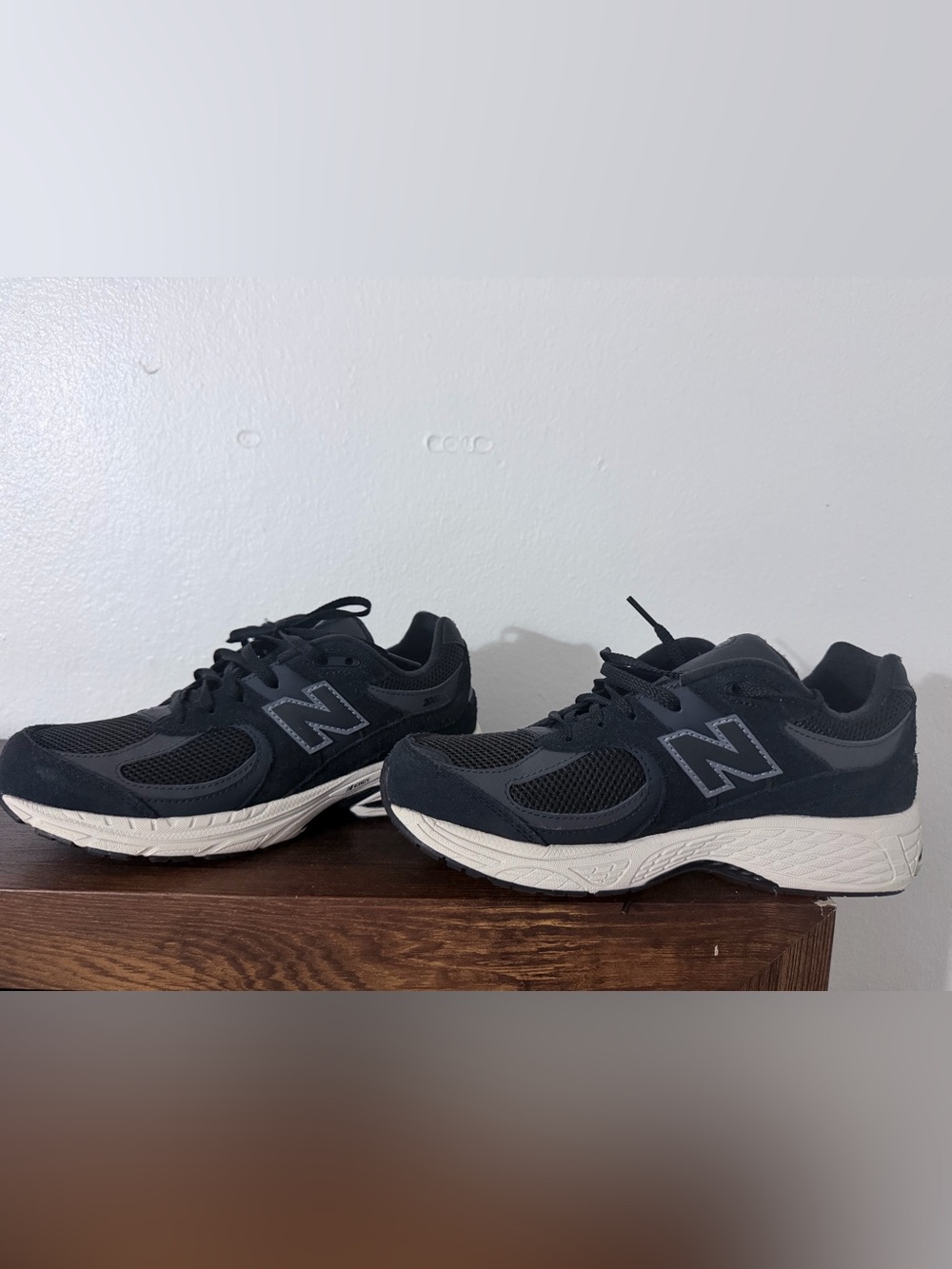 New Balance Kids Black and White Athletic Sneakers